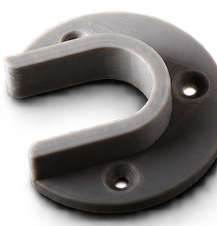 3D-printed U-shaped polymer mounting component